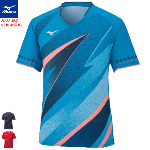 ミズノ MIZUNO ドライエアロフローゲームシャツ 半袖シャツ ユニホーム バドミントン ウェア ユニセックス 男女兼用 72MA2501