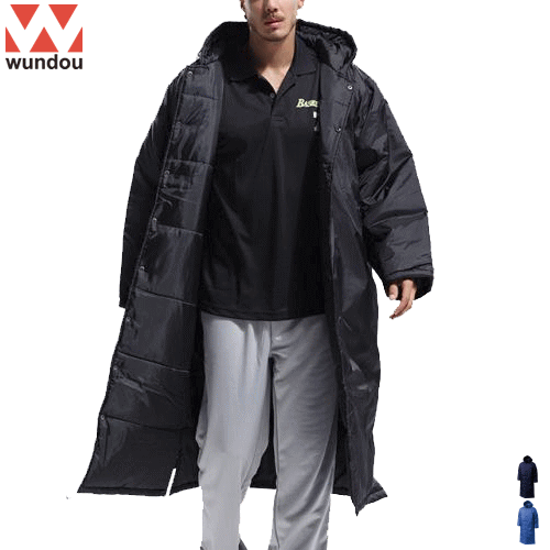 楽天市場】ベンチコート ロングコート 中綿コート 無地 wundou