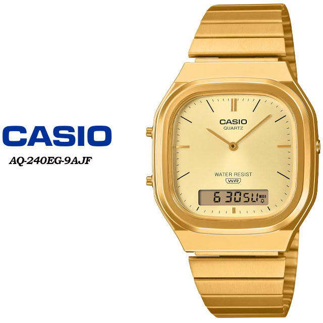 【CASIO】 カシオ CASIO CLASSIC AQ-240EG-9AJF 腕時計 国内正規品
