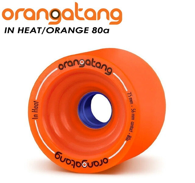 【ORANGATANG】 オランガタン【IN HEAT WHEELS 75粍】 インヒートORANGE 80a 滑るゲーム盤 ウィール ロンスケ ウィール-スケートボード