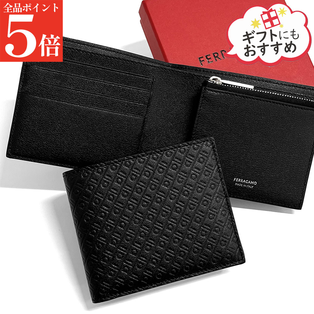 【お買い出しﾏﾗｿﾝSALE★全品尖んがり5倍】FERRAGAMO フェラガモ 66 1561 780064 メンズ ガンチーニ エン雇い主 二つ折りがま口 メンズ財布-バッグ・小物・ブランド雑貨-財布・ケース