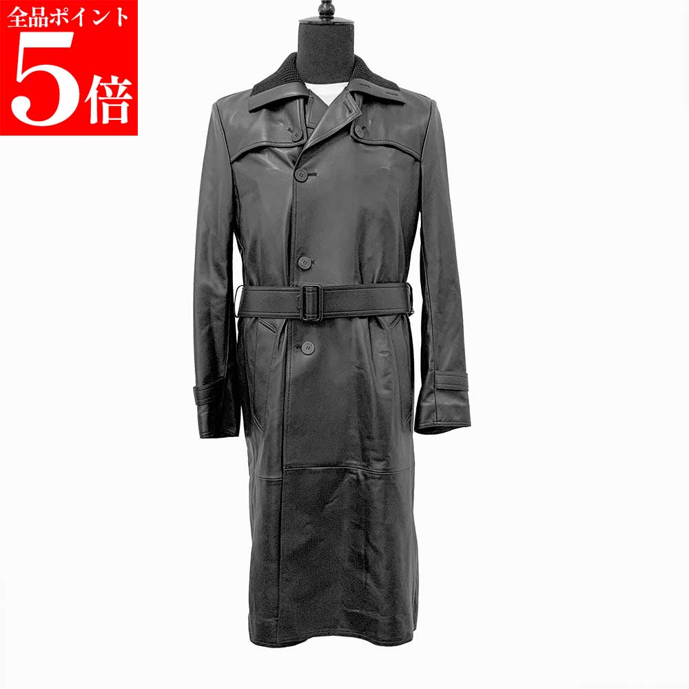 【ｽｰﾊﾟｰSALE☆全品P5倍＆最大限度2万円ｽﾍﾟｼｬﾙｸｰﾎﾟﾝ15日迄】FERRAGAMO 14 3611 0766705 メンズ トレンチコート ロング厚地の外套 成人男性用 成人男性用 滅多に無い品 最御前上等子ヒツジ革