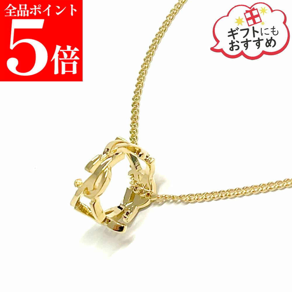 【春の応援SALE全品P5倍＆最大2万円値引きクーポン15日迄】SAINT LAURENT サンローラン ネックレス 822754 Y1500 レディース チェーン カサンドラ YSLモノグラム ツイスト ペンダント ブラス アクセサリー 女性用 婦人用
