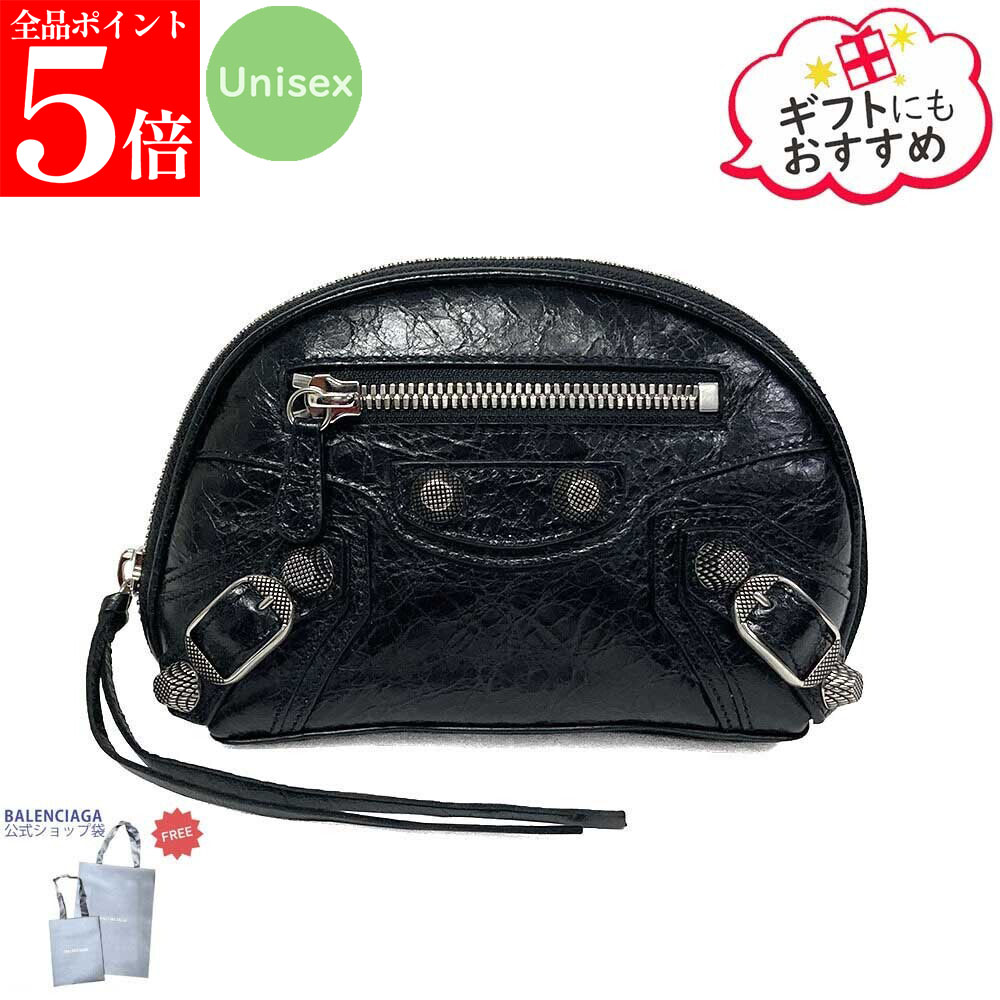 【ｽｰﾊﾟｰSALE☆全品P5倍＆最大限度2万円ｽﾍﾟｼｬﾙｸｰﾎﾟﾝ15日迄】BALENCIAGA バレンシアガ 763614 1VG9Y 1000  LE CAGOLE XS コスメティックポーチ レディース メンズ ユニ一発やる 亭主もち用 亭主もち用 黒いこと 黒
