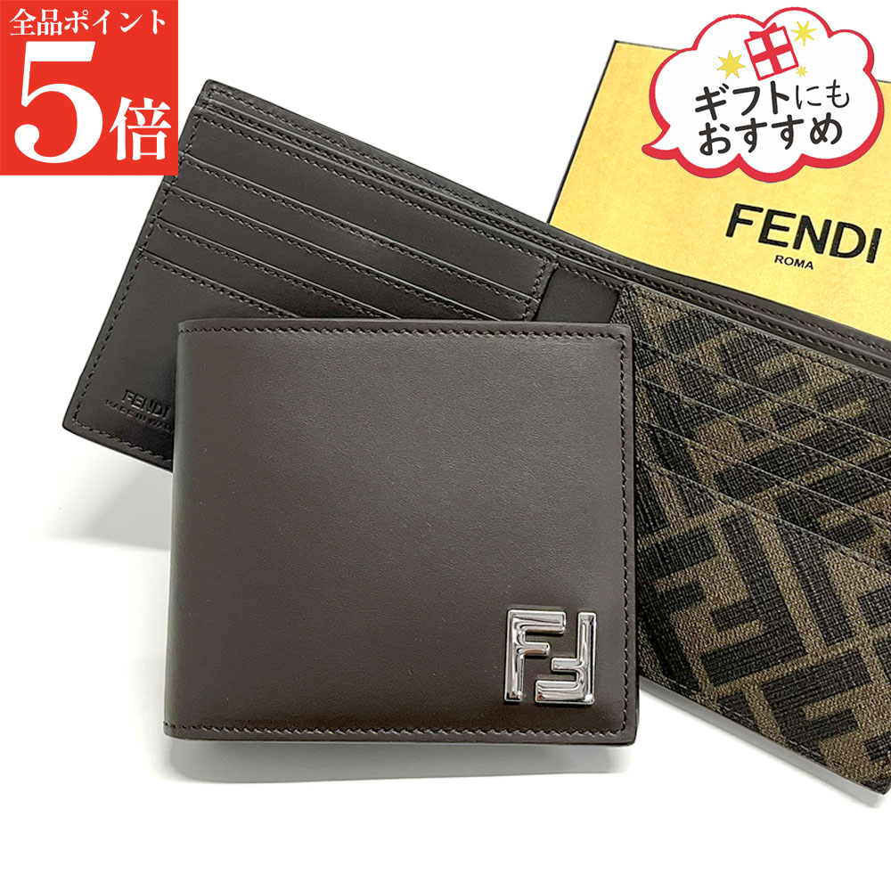 【お買い出しﾏﾗｿﾝSALE★全品尖んがり5倍】FENDI フェンディ 7M0356 AFF2 F1Q1C FF 二つ折り札入れ メンズ 財布・ケース-バッグ・小物・ブランド雑貨-メンズ財布