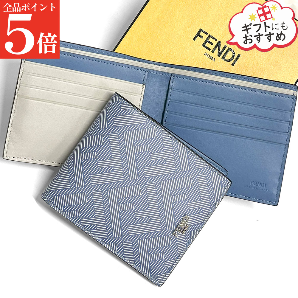 【ｽｰﾊﾟｰSALE☆全品P5倍＆最大限度2万円ｽﾍﾟｼｬﾙｸｰﾎﾟﾝ15日迄】FENDI フェンディ 7M0169 AP16 F1RHP 二つ折り銭入れ フェンディ 影ぼうし 銭入れ メンズ