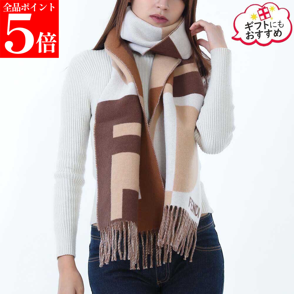 【SUMMER FINAL SALE★全品P5倍&最大15000円ｸｰﾎﾟﾝ!31日迄】FENDI フェンディ FXT461 AYKT F0X2L FF カシミア ウールスカーフ マフラー｜ブランドショップ　リペイ