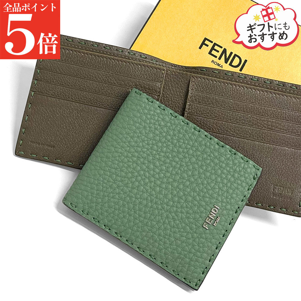 【お買い出しﾏﾗｿﾝSALE★全品尖んがり5倍】FENDI フェンディ7M0193 AP3C F1NVW 二つ折り札入れ セレリア バイフォールド ウォレット メンズ 財布・ケース-メンズ財布-バッグ・小物・ブランド雑貨