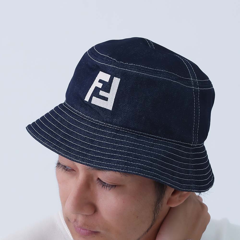 国内発送 FENDI FF モノグラム ロゴ コットン バケットハット 楽天市場】【スプリングセールε】【返品可】フェンディ FENDI