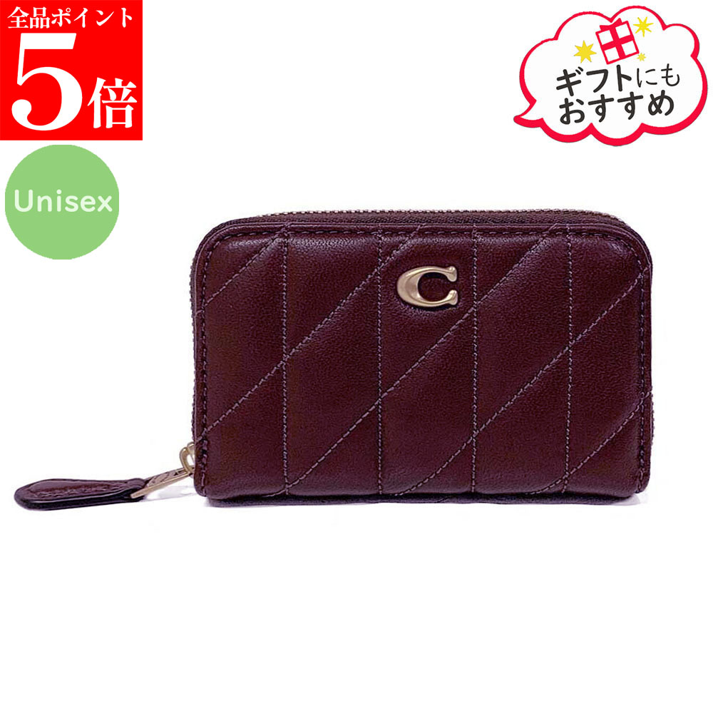 【春の応援SALE全品P5倍＆最大2万円値引きクーポン15日迄】COACH コーチ CM505 B4YDS スモール ジップ アラウンド カード ケース・ピロー キルティング