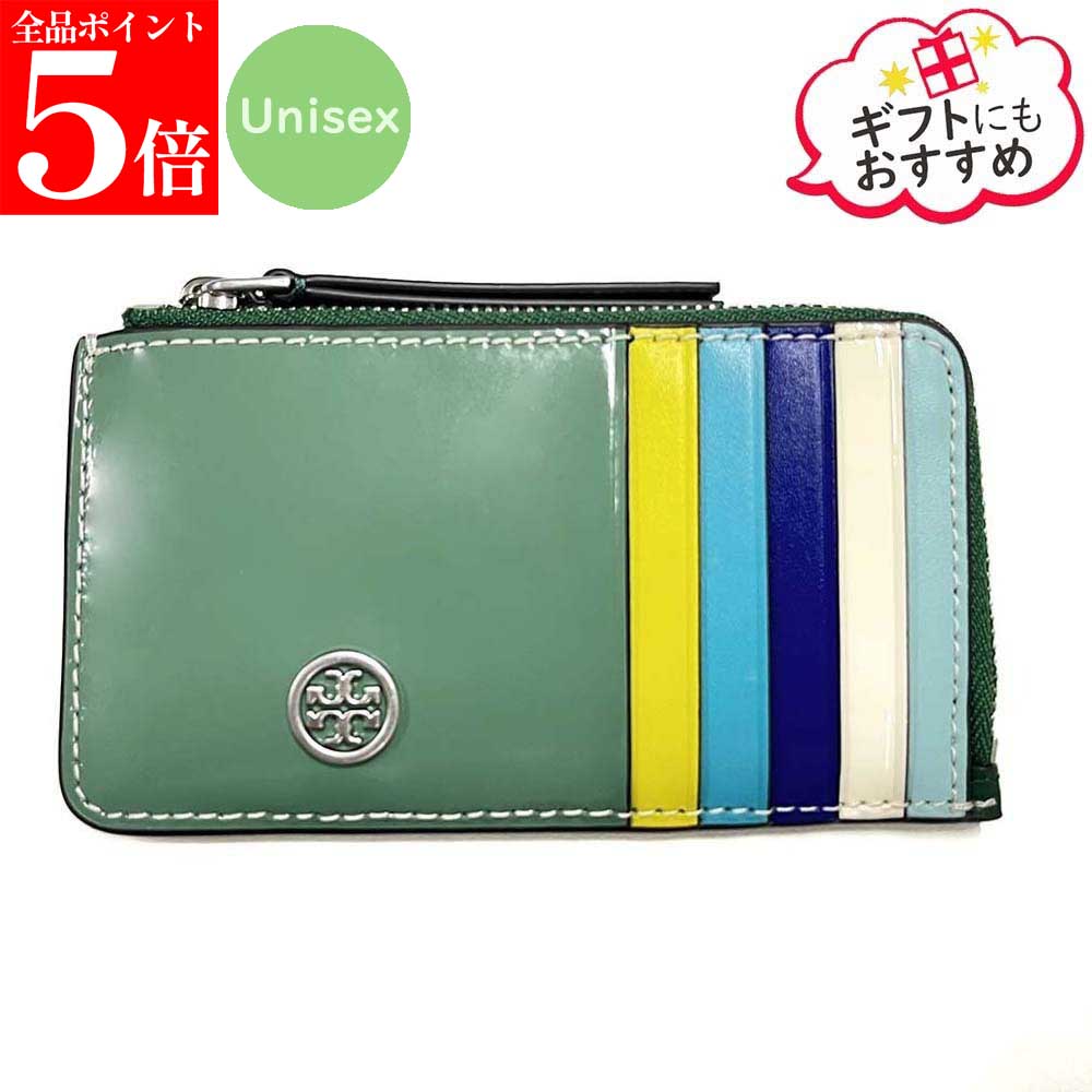 【ｽｰﾊﾟｰSALE☆全品P5倍＆最大限度2万円ｽﾍﾟｼｬﾙｸｰﾎﾟﾝ15日迄】TORY BURCH トリーバーチ 142963 349 ROBINSON SPAZZALOTO TOP ZIP CARD CASE ロビンソン レディース  歌留多容れもの ミニ金入れ 亭主もち用 亭主もち用