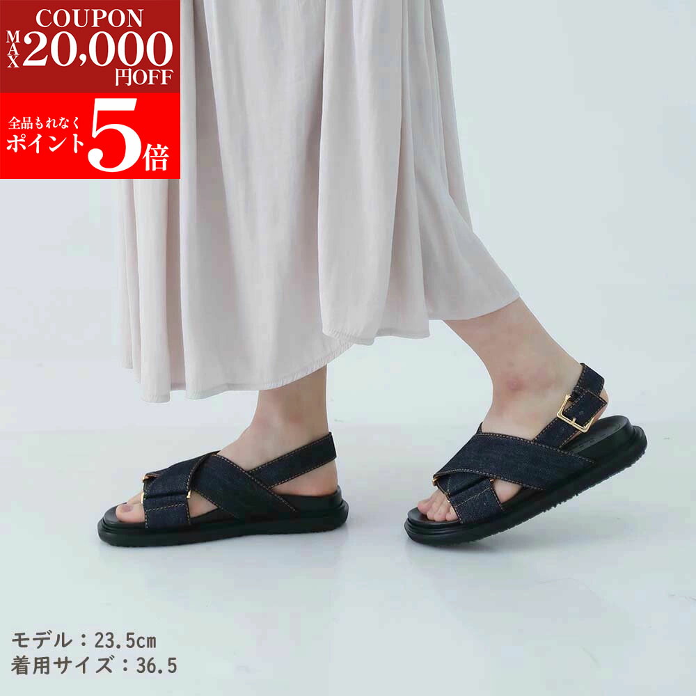 楽天市場】マルニ MARNI サンダル ブラック レディース 大きいサイズ