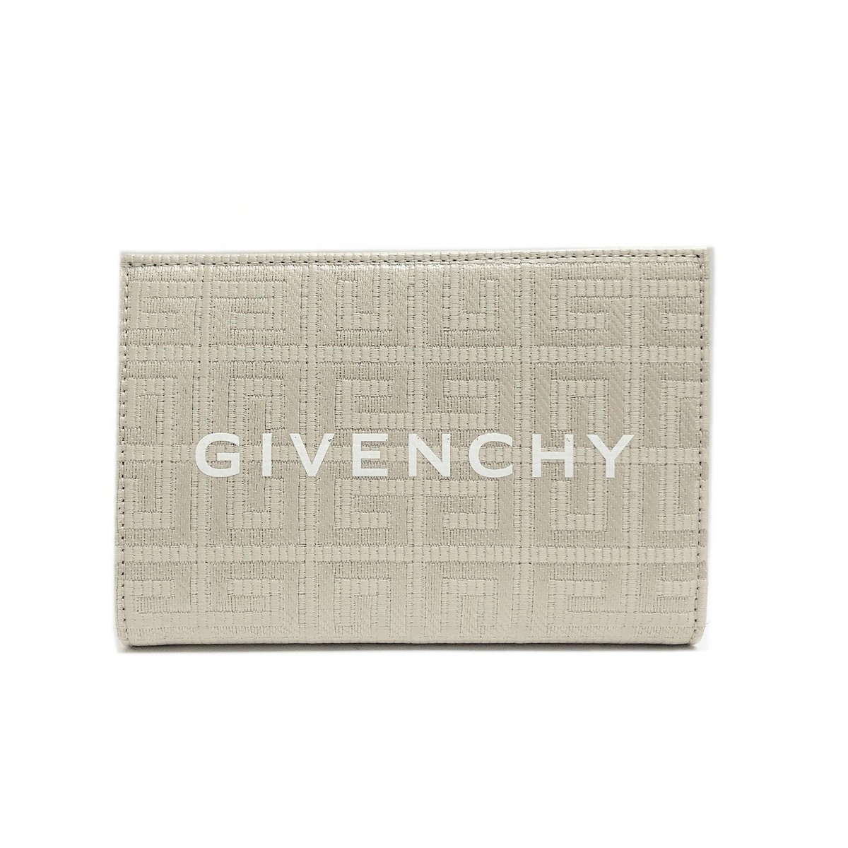 人気カラーの 2023年春夏新作 ジバンシィ BB60L4 B1GT 257 NATURAL BEIGEプリント二つ折り財布  ライトベージュ系GIVENCHY