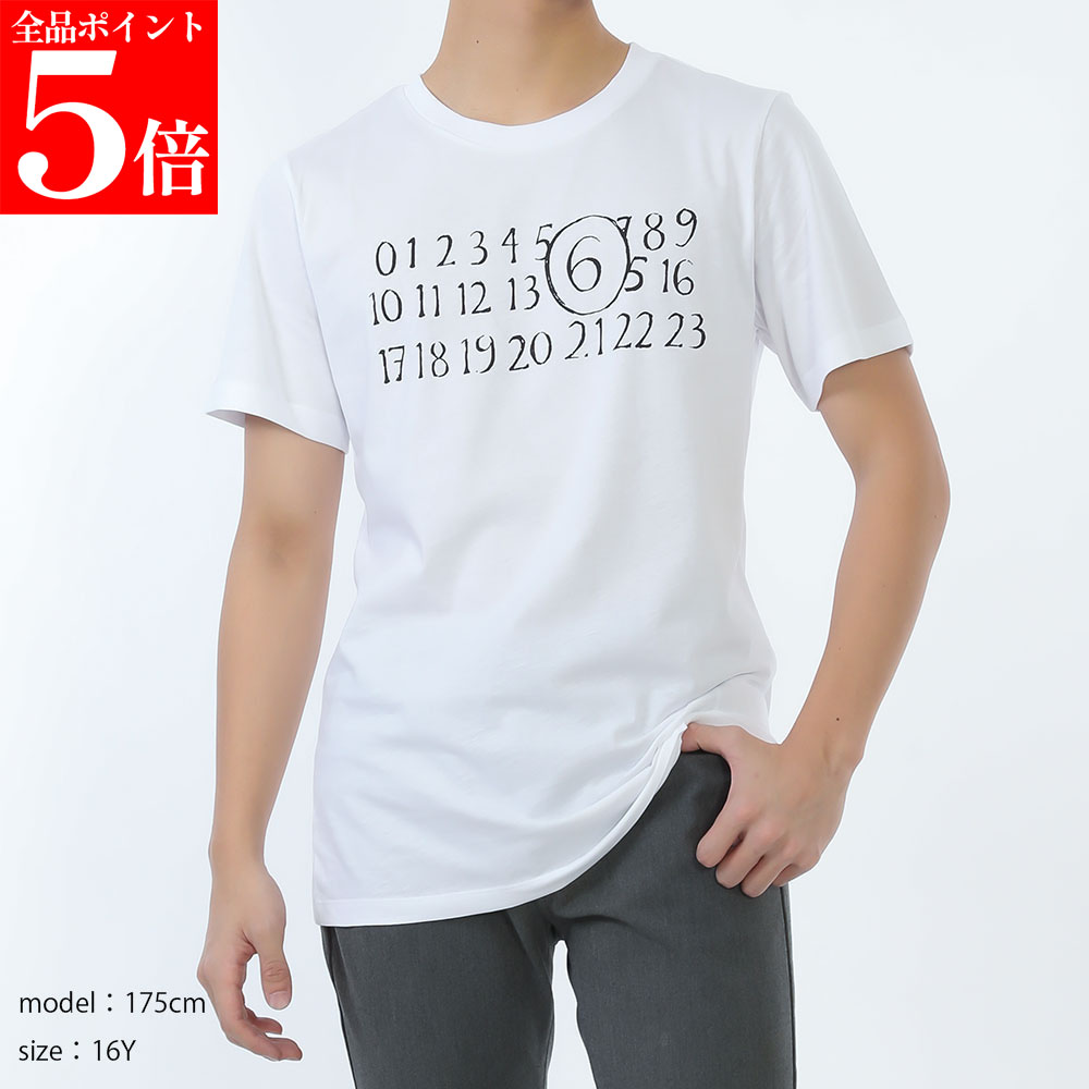 【ｽｰﾊﾟｰSALE☆全品P5倍＆最大限度2万円ｽﾍﾟｼｬﾙｸｰﾎﾟﾝ15日迄】※訳あり※MM6 KIDS エムエムシックス メゾンマルジェラ キッズ M61020 MM02Y レディース ガールズ メンズ ボーイズ ナンバリングロゴタイプ 半袖ティーシャツ カットソー ユニ一発やる