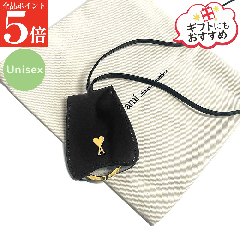 【ｽｰﾊﾟｰSALE☆全品P5倍＆最大限度2万円ｽﾍﾟｼｬﾙｸｰﾎﾟﾝ15日迄】AMI PARIS 意中の女 パリス クロッシュ 手当たり輪っか USL718 AL0139 レディース メンズ ユニ一発やる 首飾り ハート型ロゴタイプ 鍵 黒 成人男性用 亭主もち用