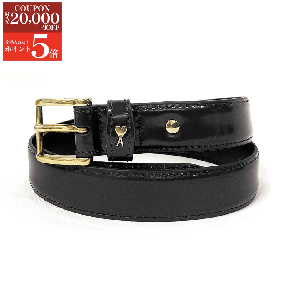 A*様 AMI PARIS ベルト Paris Paris ベルト ブラック/バイブレーテッドシルバー | AMI PARIS