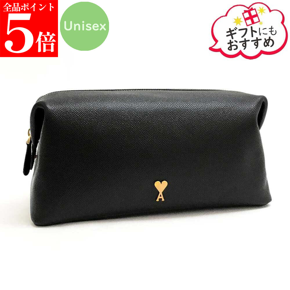 【春の応援SALE全品P5倍＆最大2万円値引きクーポン15日迄】AMI PARIS アミパリス USL502.AL0036 0015 Paris Paris ポーチ メンズ レディース ユニセックス クラッチバッグ 男性用 女性用