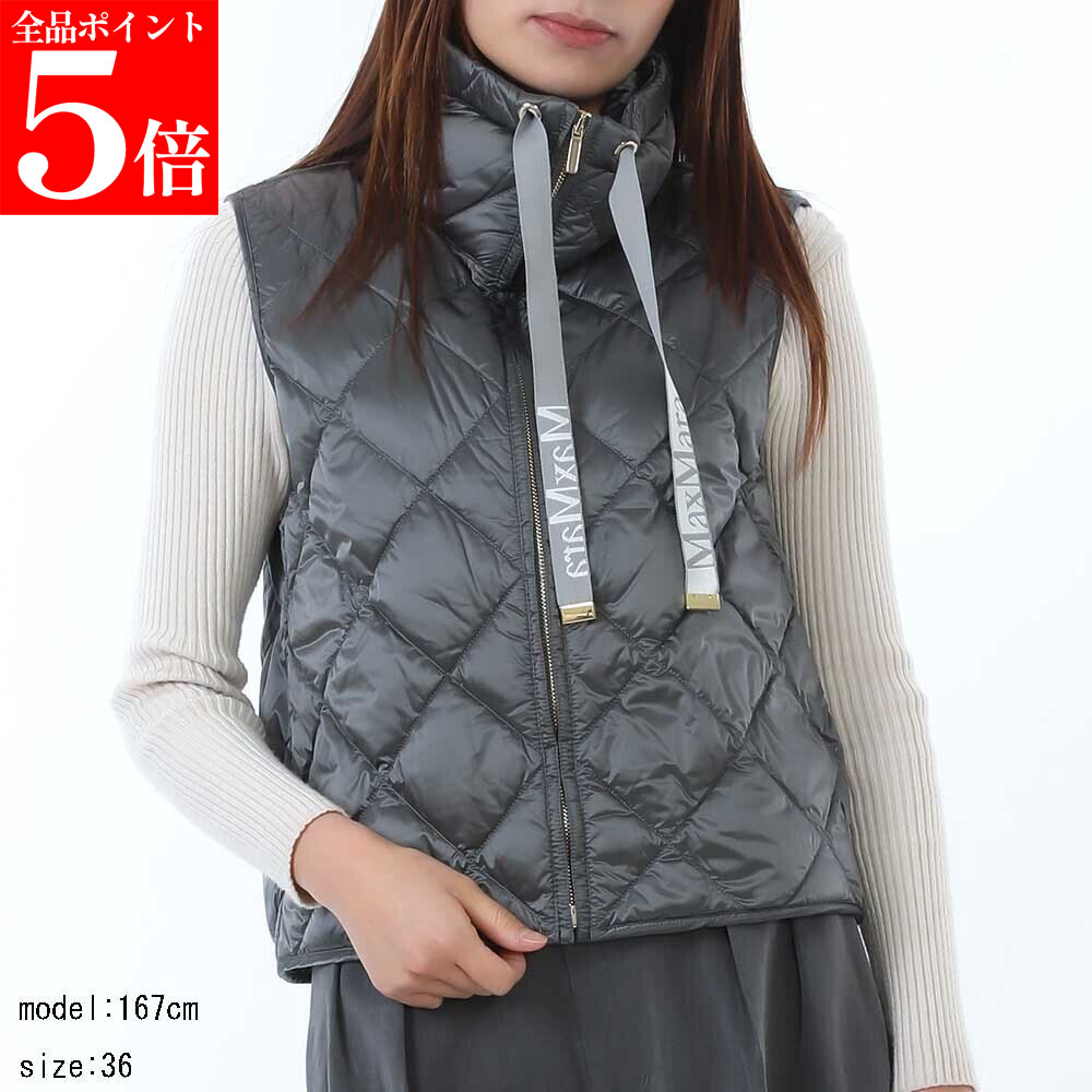【SUMMER FINAL SALE★全品P5倍&最大15000円ｸｰﾎﾟﾝ!31日迄】MAX MARA The Cube マックスマーラ ザ キューブ 2619291014600 089 トレジック テクニカル キャンバス ダウン ジレ レディース ダウンベスト 女性用 婦人用｜ブランドショップ　リペイ