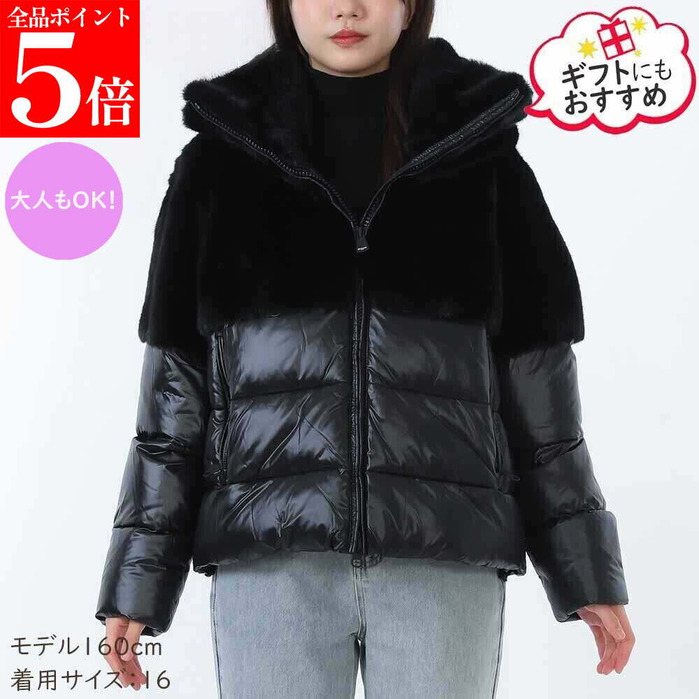 【春の応援SALE全品P5倍＆最大2万円値引きクーポン15日迄】Blauer.USA Kids ブラウアー キッズ レディース ガールズ 25WBLGC02411 006646 999 ブルゾン フェイクファー ジャケット アウター 大人もOK 女性用 婦人用