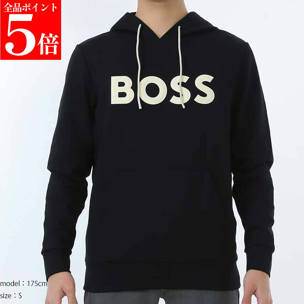 【SUMMER FINAL SALE★全品P5倍&最大15000円ｸｰﾎﾟﾝ!31日迄】HUGO BOSS ヒューゴボス 50551457 002 コットンブレンド モールドロゴ フーディ メンズ パーカー 男性用 紳士用｜ブランドショップ　リペイ