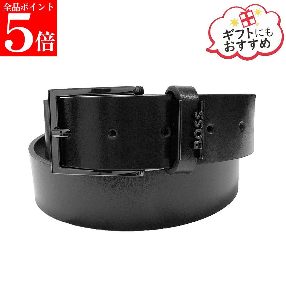 【ｽｰﾊﾟｰSALE☆全品P5倍＆最大限度2万円ｽﾍﾟｼｬﾙｸｰﾎﾟﾝ15日迄】HUGO BOSS ヒューゴボス 50491852 001 Cole イタリアン メンズ なめし革 胴締め 成人男性用 成人男性用