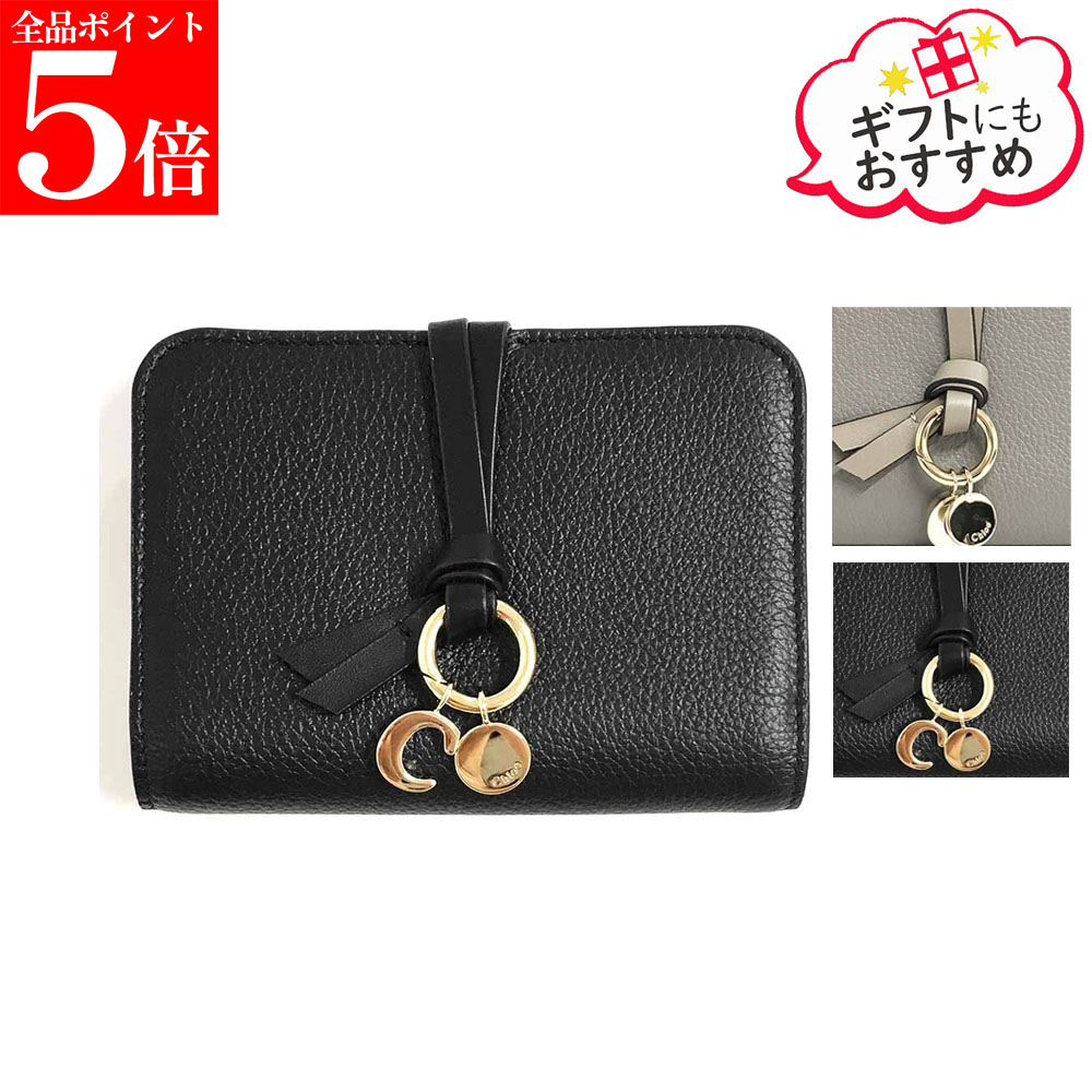 【ｽｰﾊﾟｰSALE☆全品P5倍＆最大限度2万円ｽﾍﾟｼｬﾙｸｰﾎﾟﾝ15日迄】Chloe クロエ CH25AP999 F57 Alphabet 二つ折り紙入れ 並み並み バイフォールドウォレット レディース なめし革 引きつける付き添い人 色つや2色 成人女性用 成人女性用