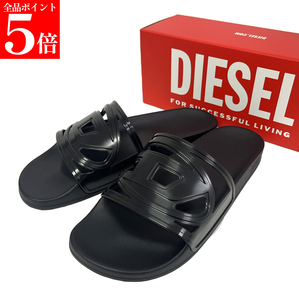 【春の応援SALE全品P5倍＆最大2万円値引きクーポン15日迄】DIESEL ディーゼル Y03842 P7519 SA-CLYDE シャワーサンダル スライドサンダル ロゴ メンズ 男性用 紳士用
