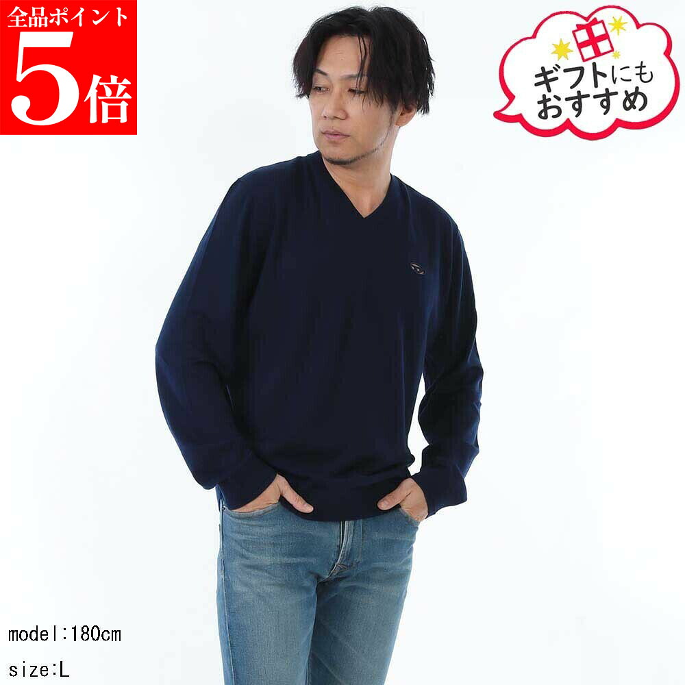 【ｽｰﾊﾟｰSALE☆全品P5倍＆最大限度2万円ｽﾍﾟｼｬﾙｸｰﾎﾟﾝ15日迄】DIESEL ディーゼル A17441 0DCCH 81E K-VERIM 編み物 プルオーバー メンズ