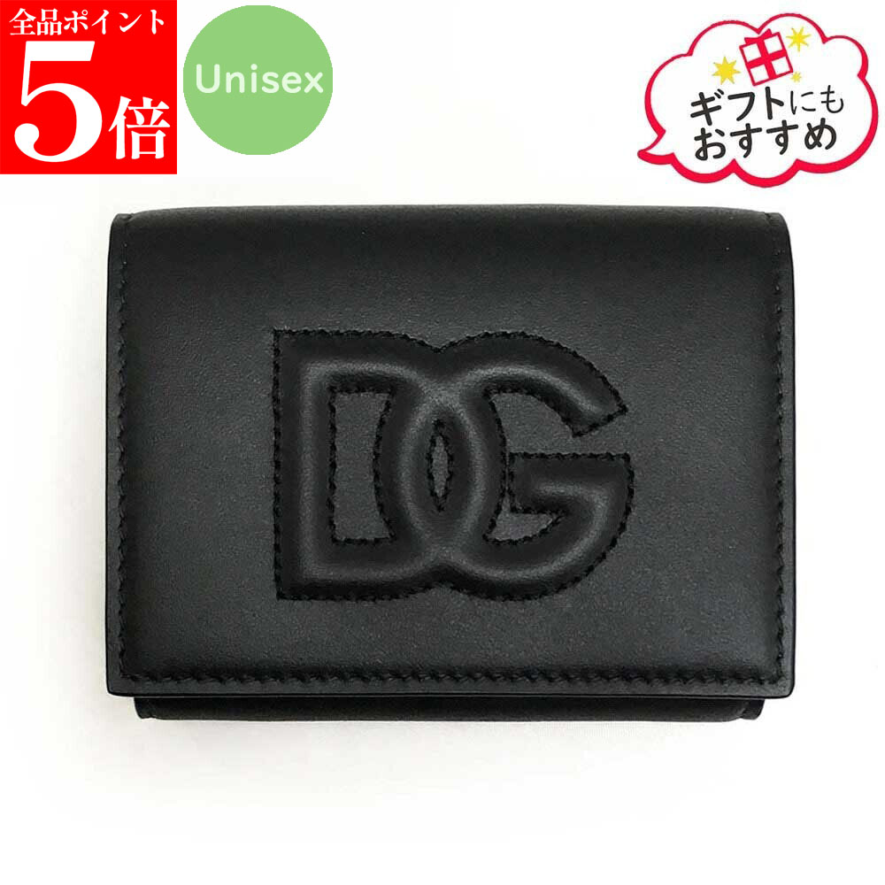 【春の応援SALE全品P5倍＆最大2万円値引きクーポン15日迄】DOLCE&GABBANA ドルガバ BI3276 AG081 80999 DGロゴ 三つ折り財布 ミニ財布