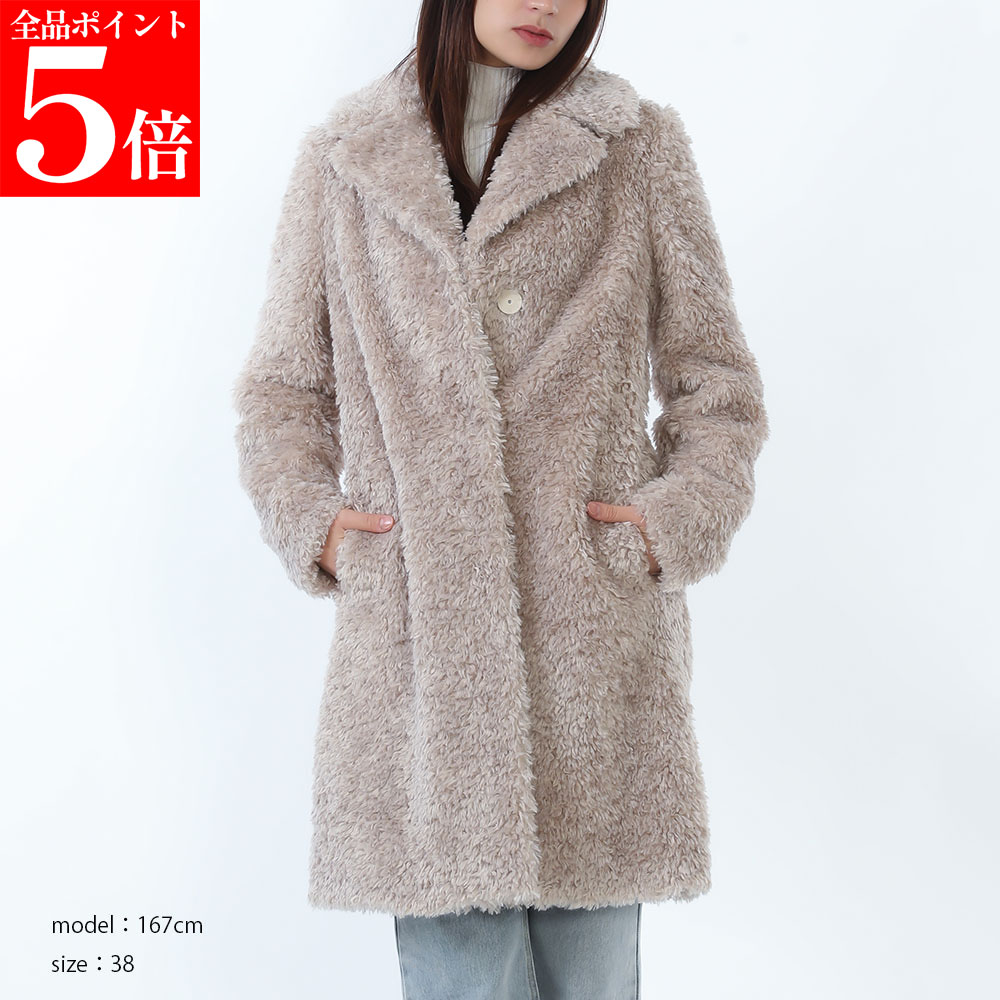 【SUMMER FINAL SALE★全品P5倍&最大15000円クーポン!31日迄】HERNO ヘルノ GC000503D 12421 1985 カーリーオルタナティブ ボア ファートレンチ レディース コート 女性用 婦人用|ブランドショップ リペイ