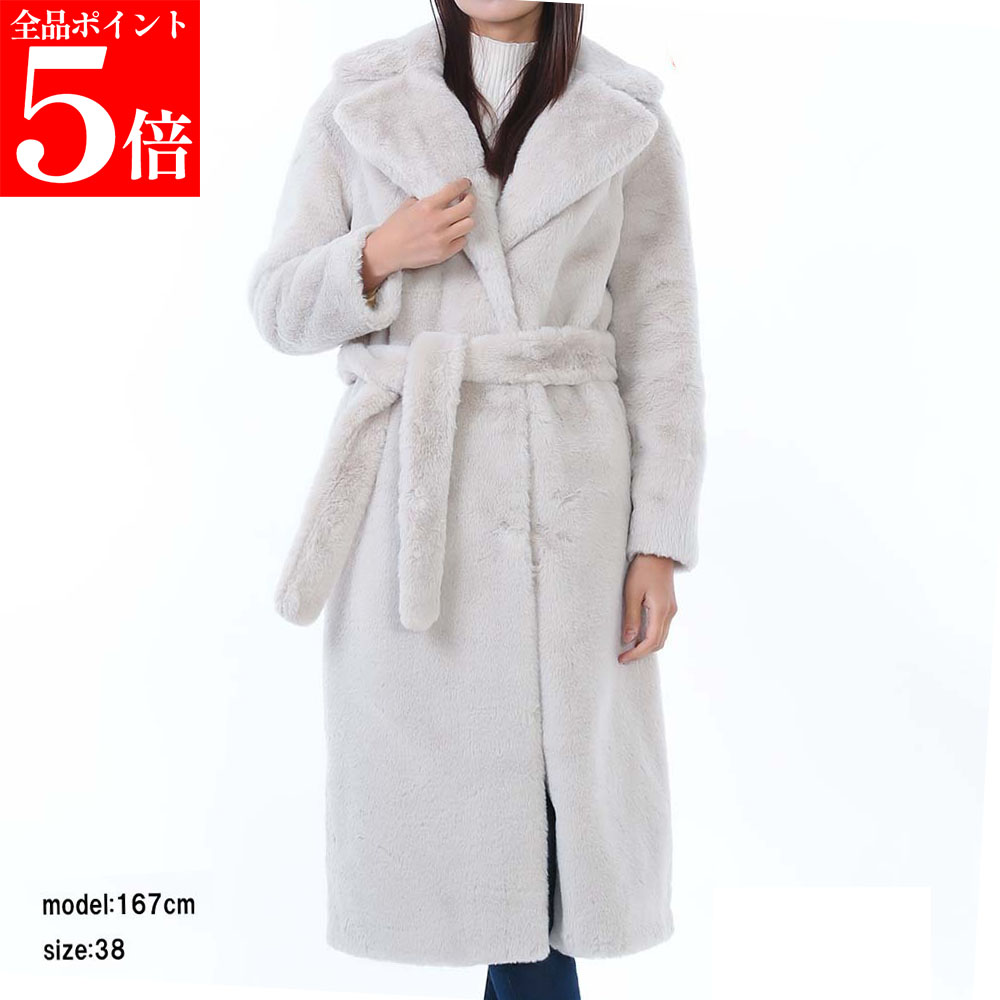 【ｽｰﾊﾟｰSALE☆全品P5倍＆最大限度2万円ｽﾍﾟｼｬﾙｸｰﾎﾟﾝ15日迄】HERNO 地獄ノ エコ毛革厚地の外套  CA000586D 12422 1985 レディースロングコート 胴締め付き添い人 成人女性用 成人女性用