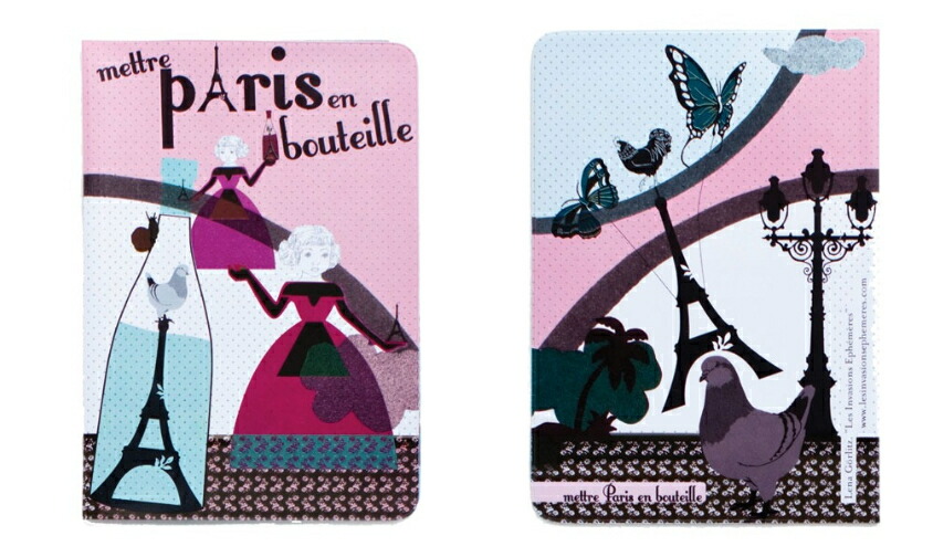 市場 送料無料 フランス雑貨 可愛い ボトルparis パスポートカバー レディース エッフェル塔 パスポートケース ワインレッド おしゃれ