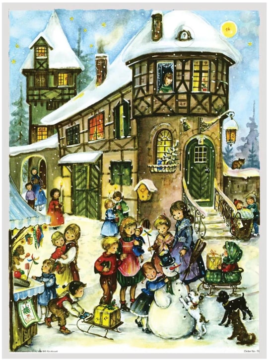 m　海外紙モノアドベントカレンダー Korsch Verlag社]アドベントカレンダー スケート