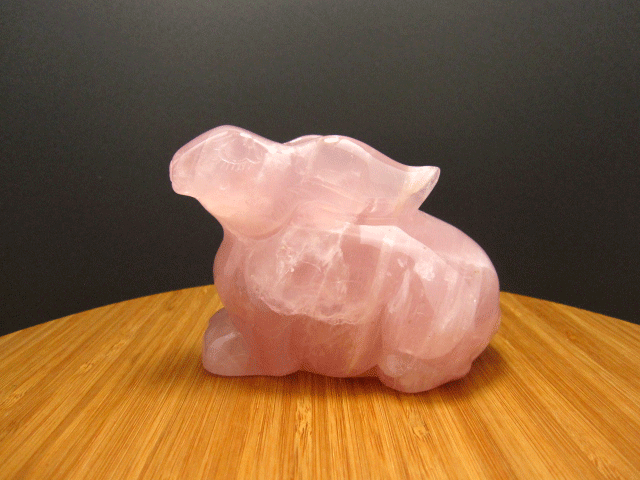 楽天市場】【天然石彫刻】ローズクオーツ イルカ イルカの彫刻 天然石