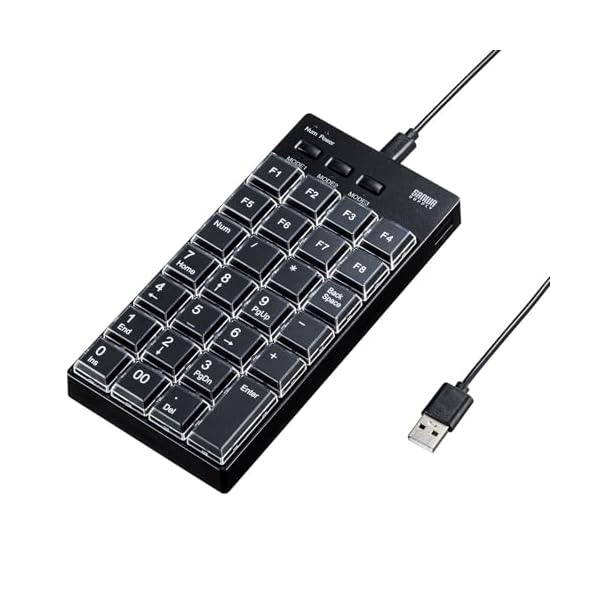 サンワサプライ プログラマブルテンキー(有線真似形) NT-26UBK
