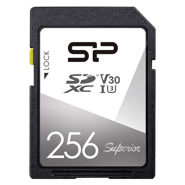 ケイ素樹脂力強さ SD歌留多 256GB UHS-I U3 V30 4K 相応う Class10 最大限度移らす速力度 100MB/s 5年 SP256GBSDXCV3V10