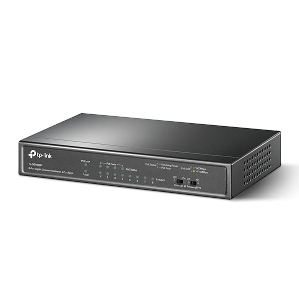 TP-Link アンマネージPoE取り替えっこ ギガ相応う 8界面(4界面PoE) 無償 スイッチングこしき TL-SG1008P