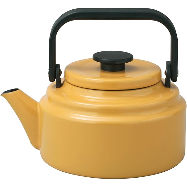 田んぼ琺瑯(Nodahoro) 湯沸かし 2.0L ホーロー 屁っ放り火/IH相応う 2L 日本製 アムケトル ヤマブキ AM-20KYB