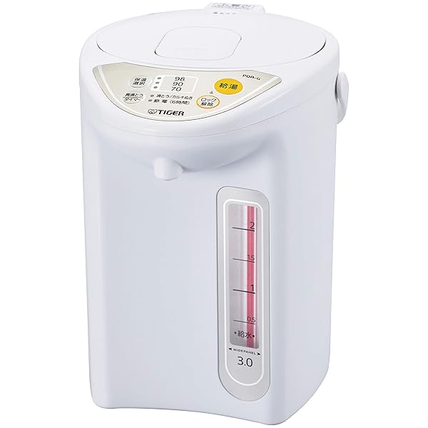 タイガー魔法瓶(TIGER) パソコン灯かりポット 保温役立つこと 節電タイマー 3L アーバンホワイト PDR-G300