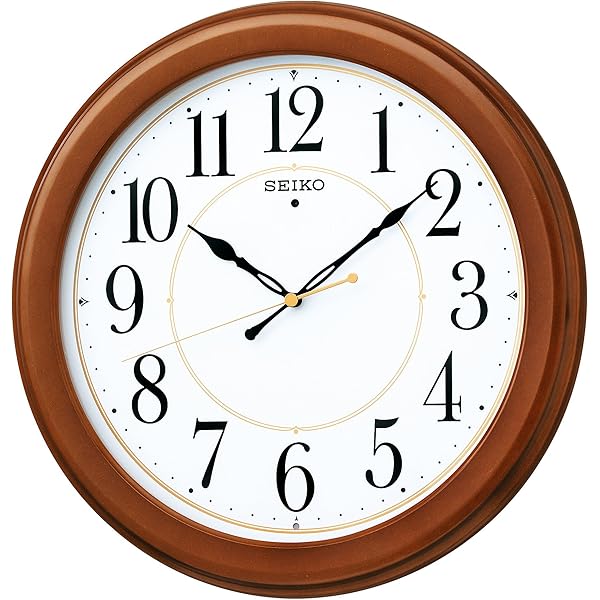 セイコークロック(Seiko Clock) 柱時計 電磁波 アナログ 木枠 茶 板目 KX388B