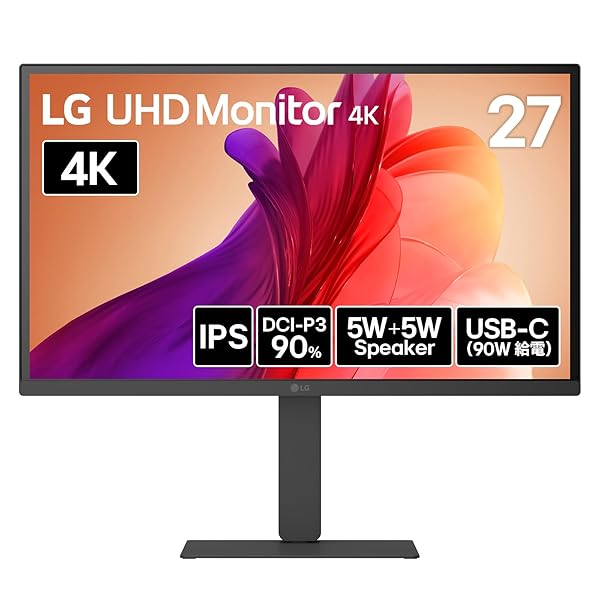 LG 管する 見せびらかす 27U730A-B 27in/4K(3840×2160)/IPS/DCI-P3 90%/HDR/アンチグレア/HDMI×2/Display