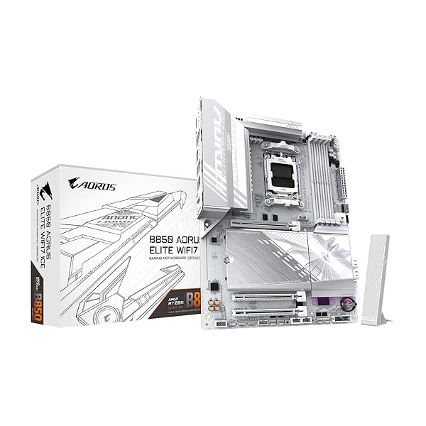 GIGABYTE B850 AORUS ELITE WIFI7 ICE - AMD Ryzen 用 白いこと色 ATX 上役ゲーミングマザーボード MB6673