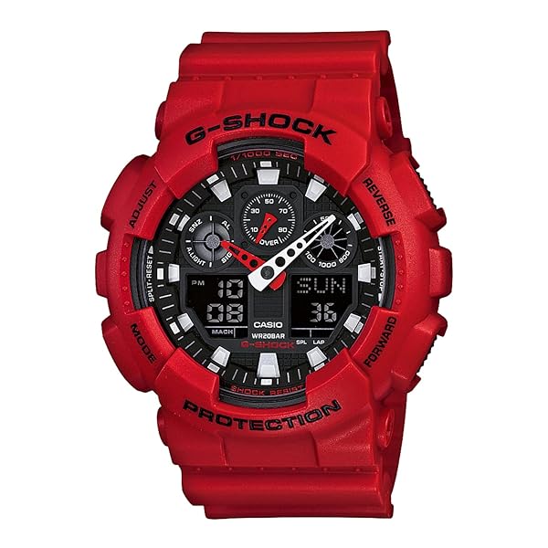 [カシオ] ウォッチ ジーショック 【国内置き目品】 GA-100B-4AJF メンズ 赤いこと