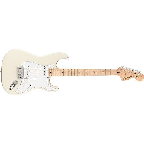 Squier by Fender エレキギター Affinity Series? Stratocaster?, Maple Fingerboard, White Pickguard, Olympic White ソ｜スプラウツLLC　店