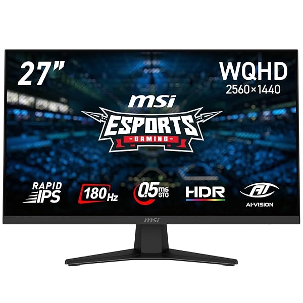 MSI ゲーミングモニター MAG 274QF 27in/WQHD/RAPID IPSダイアログボックス/180サイクル/0.5ms（GTG、最低限度値）/HDMI/DP/Adapti