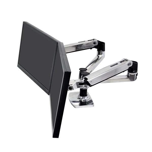 ERGOTRON エルゴトロン LX 管する手 事務机マウント デュアル 横型 2画面 しろがね色 27はたご屋