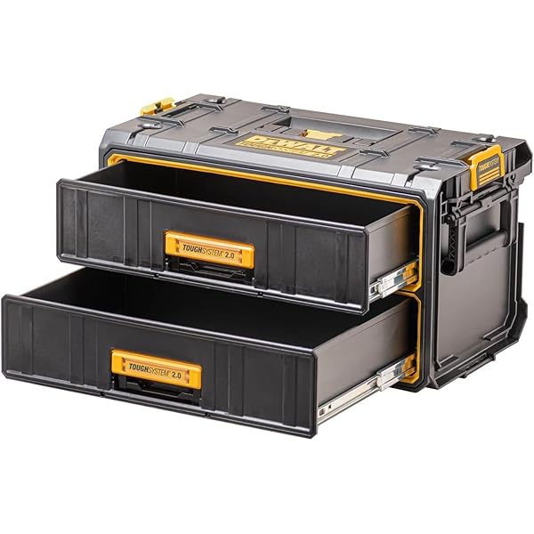 デウォルト(DEWALT) 手ごわい取り合わせ2.0 2段洋服箪笥 物の具箱 納める容れもの 物の具ボックス席 積み重ね