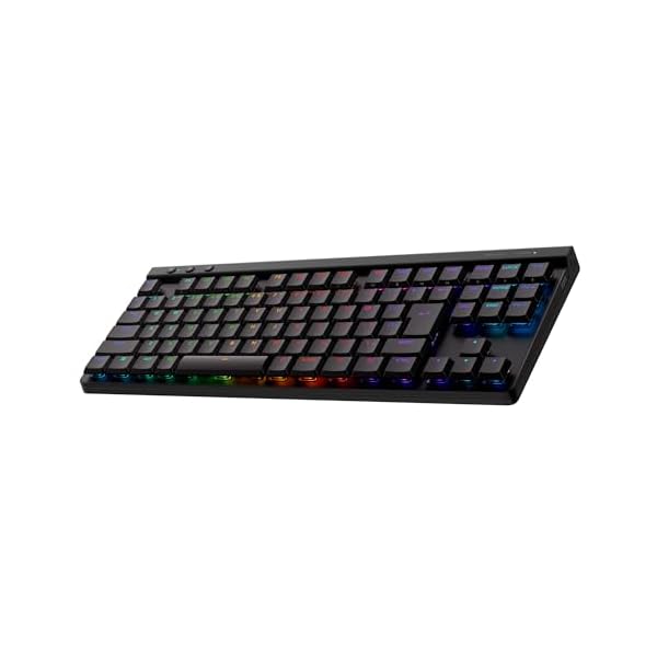 Logicool G ゲーミングキーボード G515 LIGHTSPEED TKL 薄型 無線電話 テンキー受け答え 鍵盤 G515-
