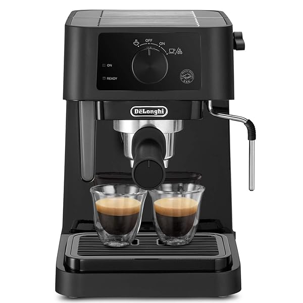 DeLonghi(デロンギ) De\u0027Longhiエスプレッソ製造会社 スティローザ EC235J-BK カップチーノ ラテアート