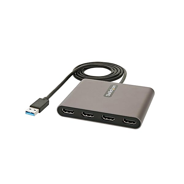 StarTech.com USB 3.0繋ぎ合わせるクアッドHDMI見せびらかす取り替えっこアダプター/USB - HDMI 4最終生産物変換器/1080p 60サイクル/U